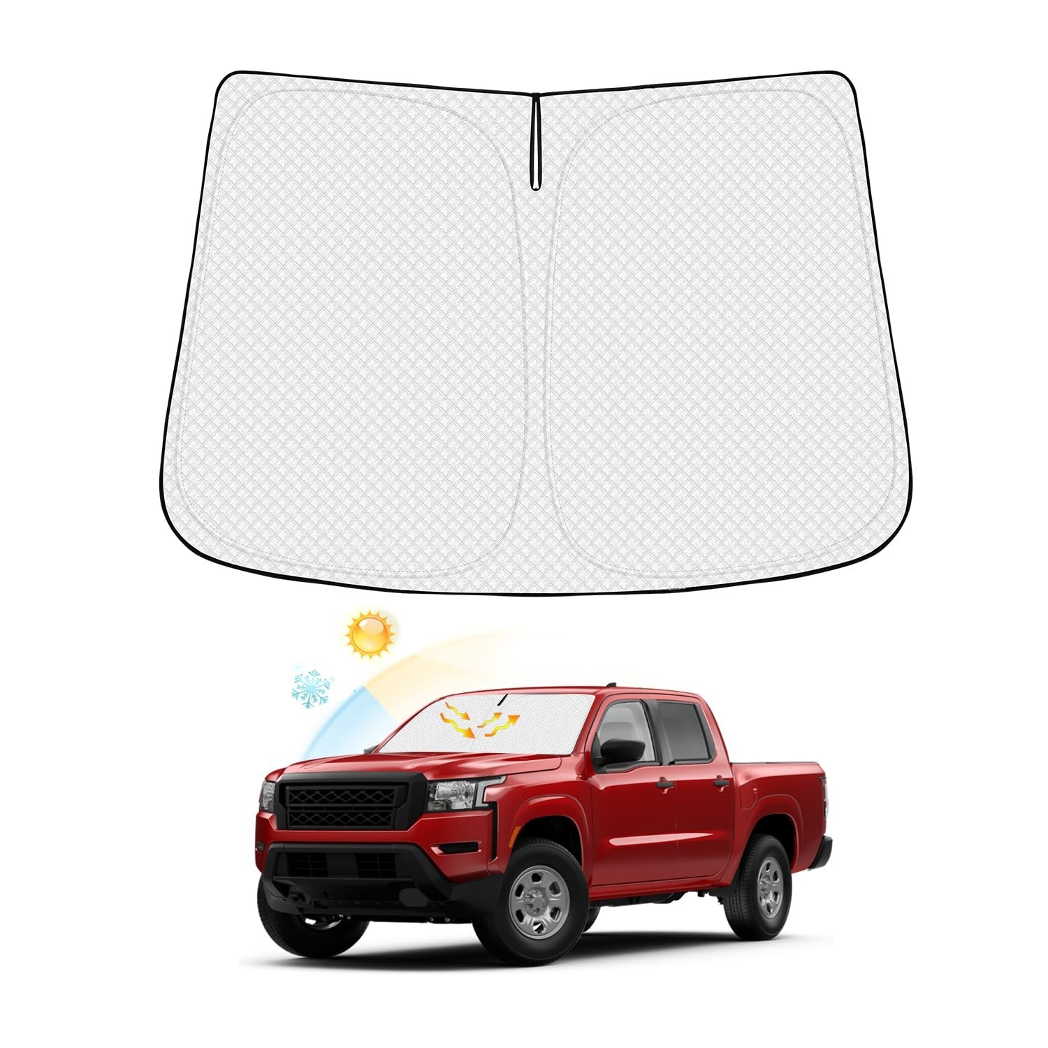 Canvcle Windshield Sun Shade for 2022-2025 2026 Nissan Frontier Accessories T...