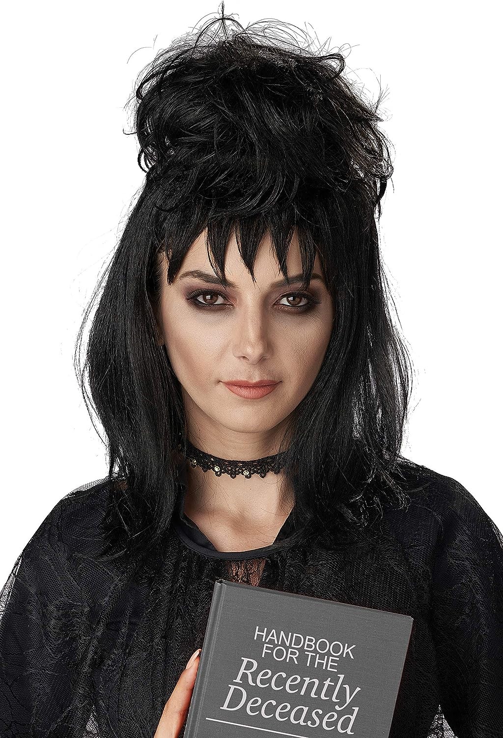 Beetle Girl Wig Lydia Ghost Fancy Dress Up Halloween Adult Costume Accessory