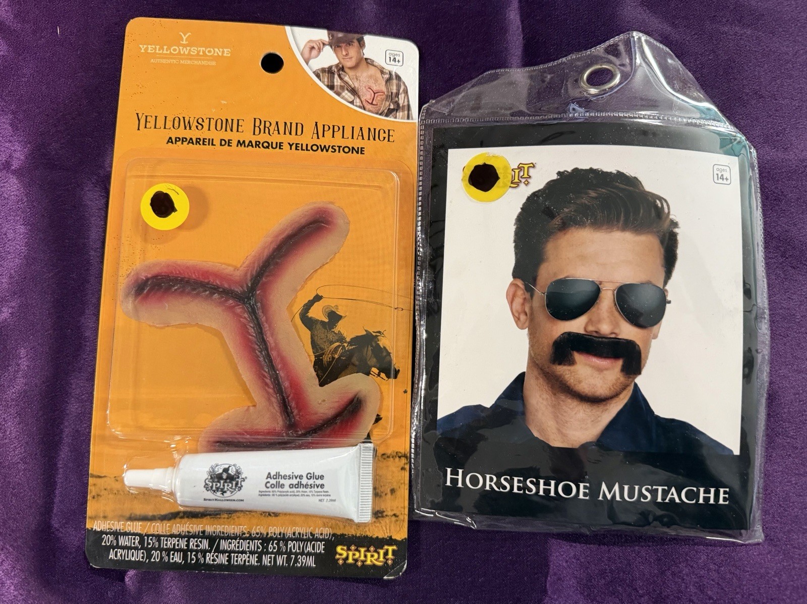 Yellowstone brand appliance and horseshoe mustache (J#01)