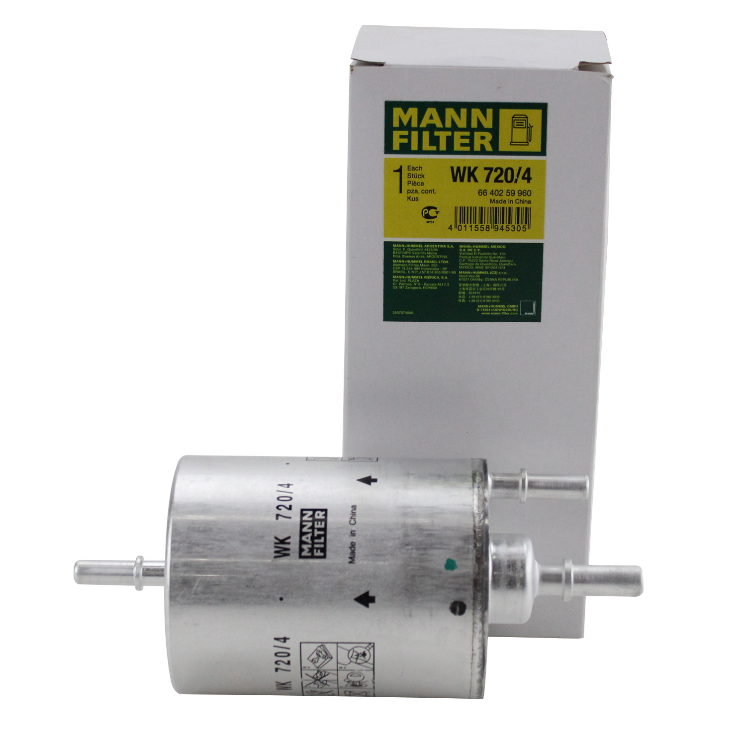 MANN-FILTER OEM Fuel Filter WK 720/4 For Audi A4 A6 A8 Quattro R8 RS4 S4 S6 S8