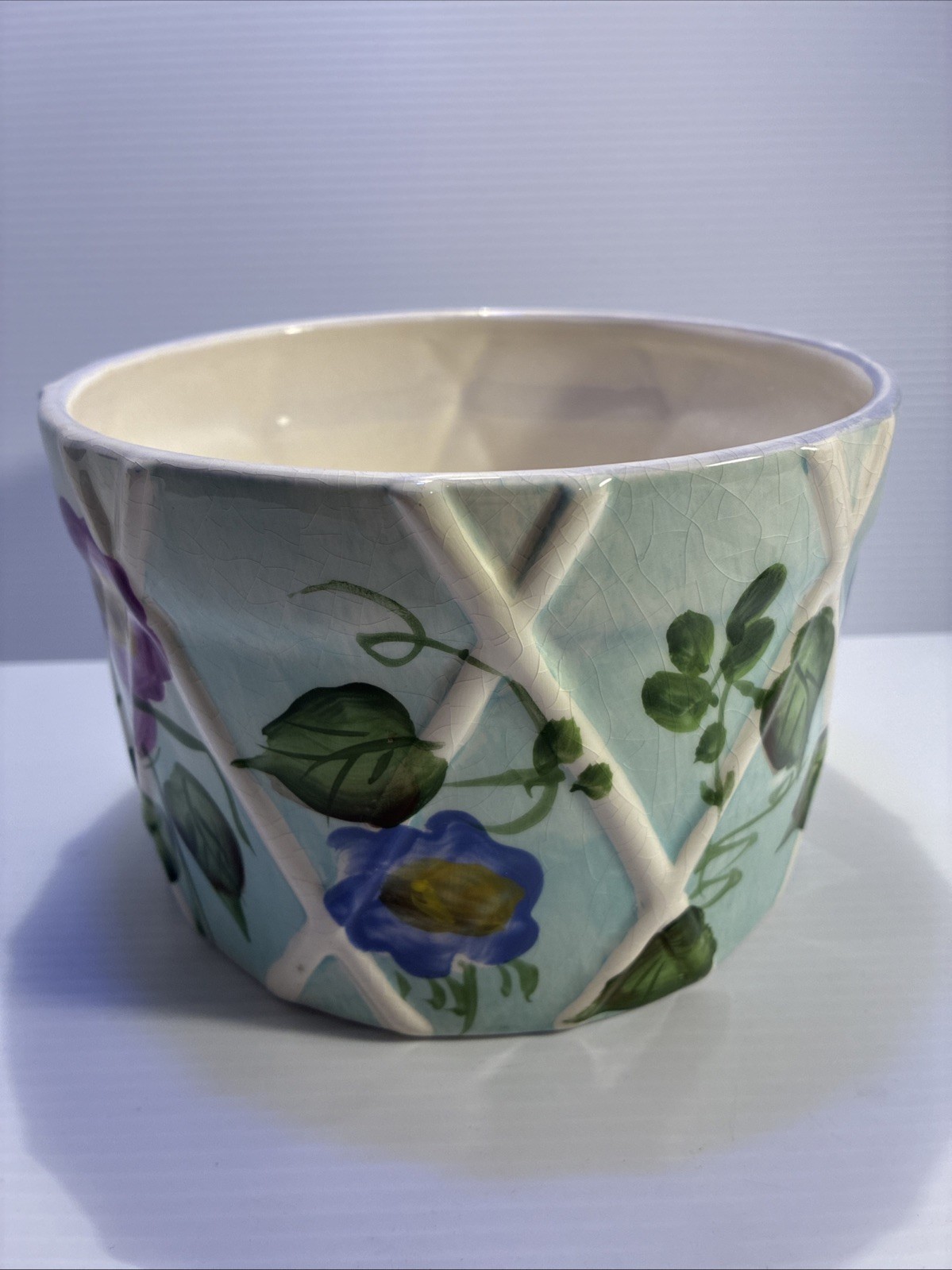 Ceramic Bowl/ Planter Flower Design