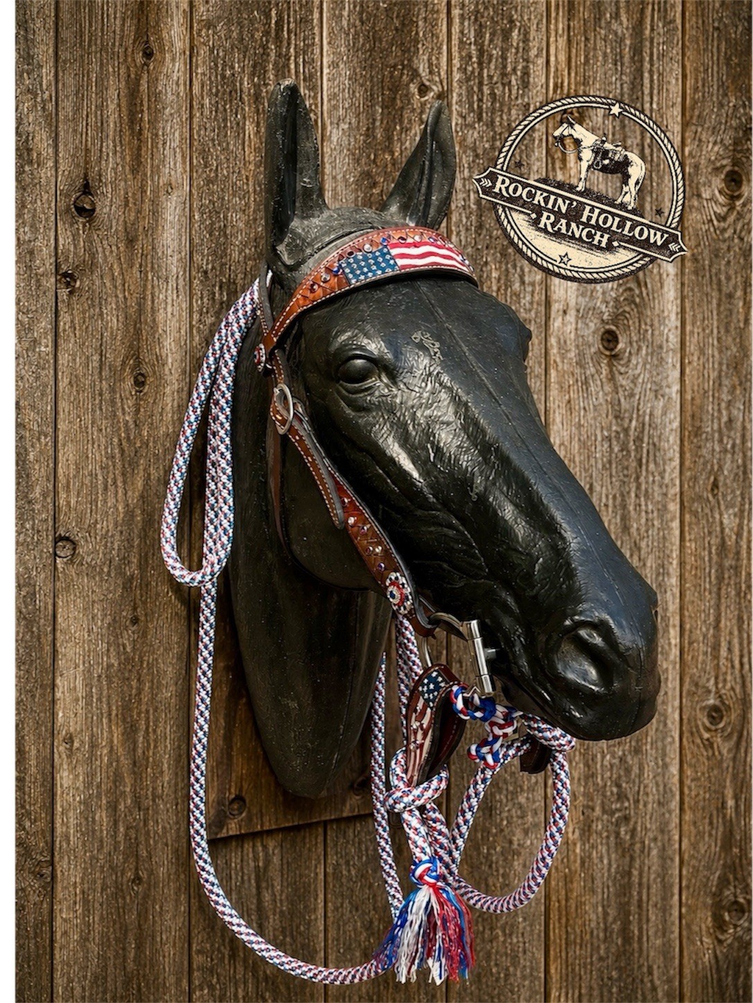 Patriotic Tack Set (Full Buckaroo Style Star Spangled Complete Set)