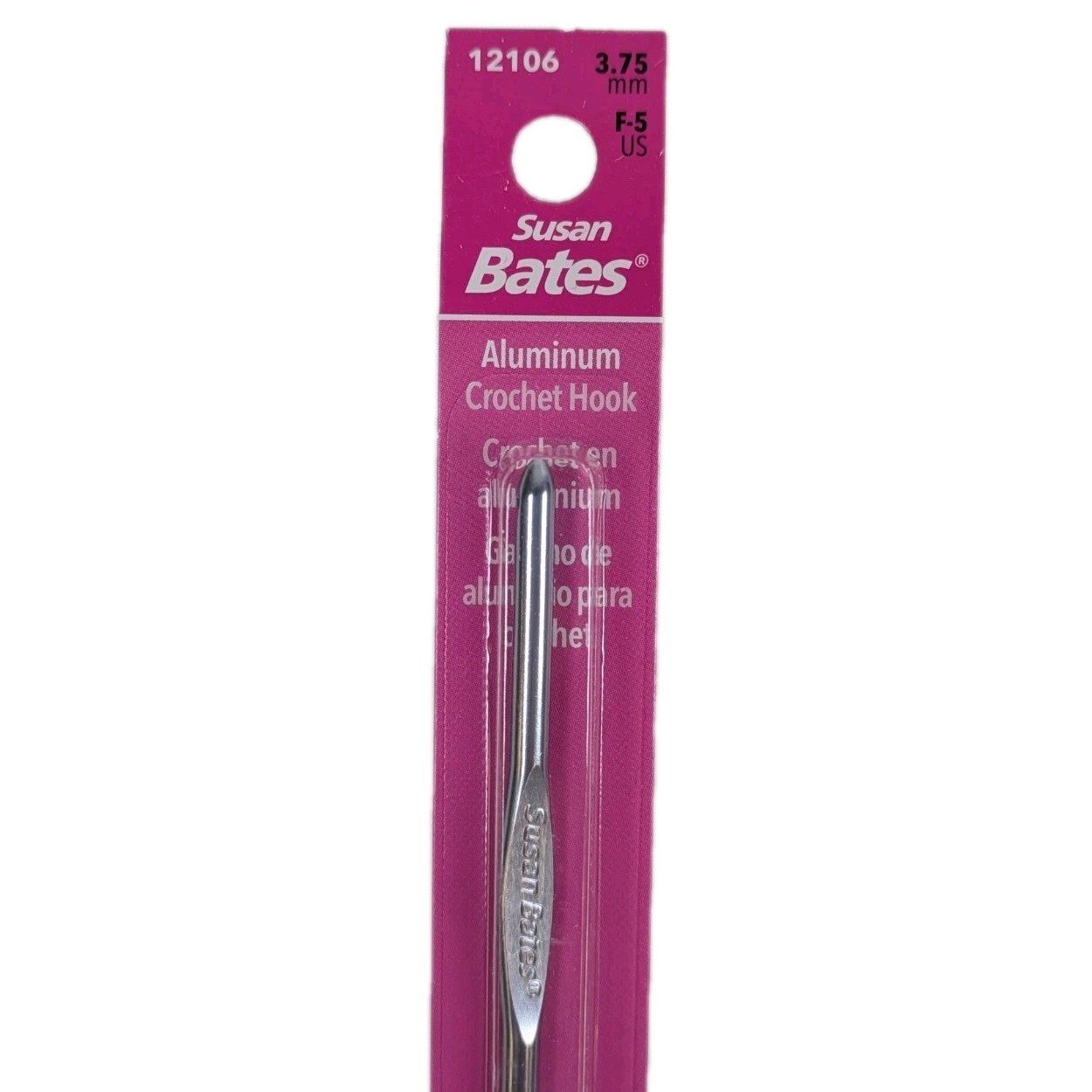 Susan Bates Silvalume Crochet Hook Aluminum Size F US 5 (3.75mm)
