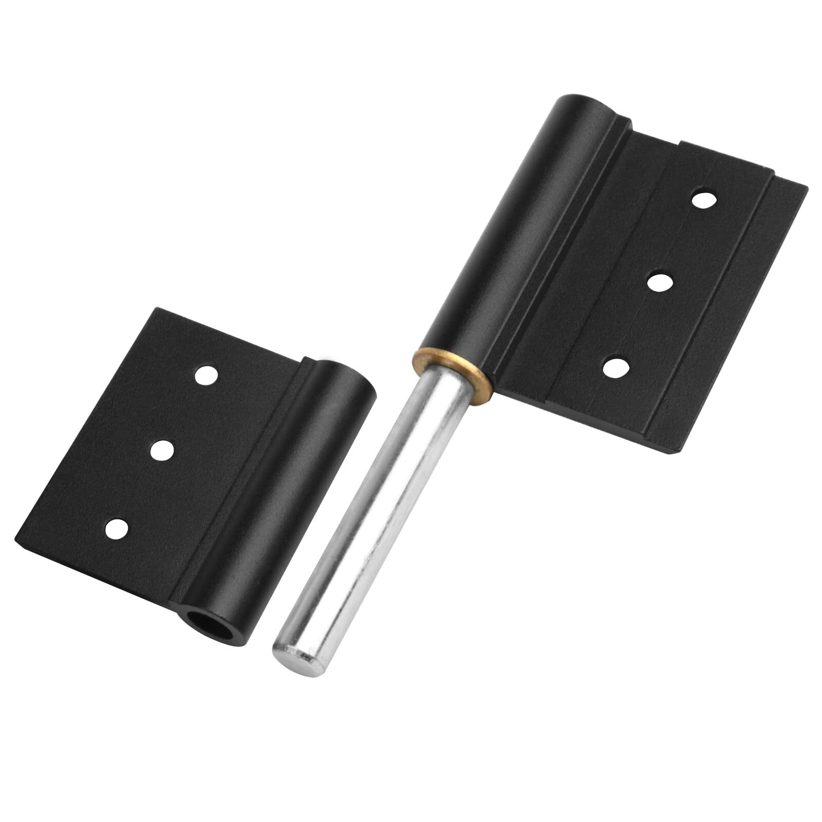 6 Pcs 5" Lift Off Hinges Flag Detachable Door Hinge Aluminum Alloy Black Load...
