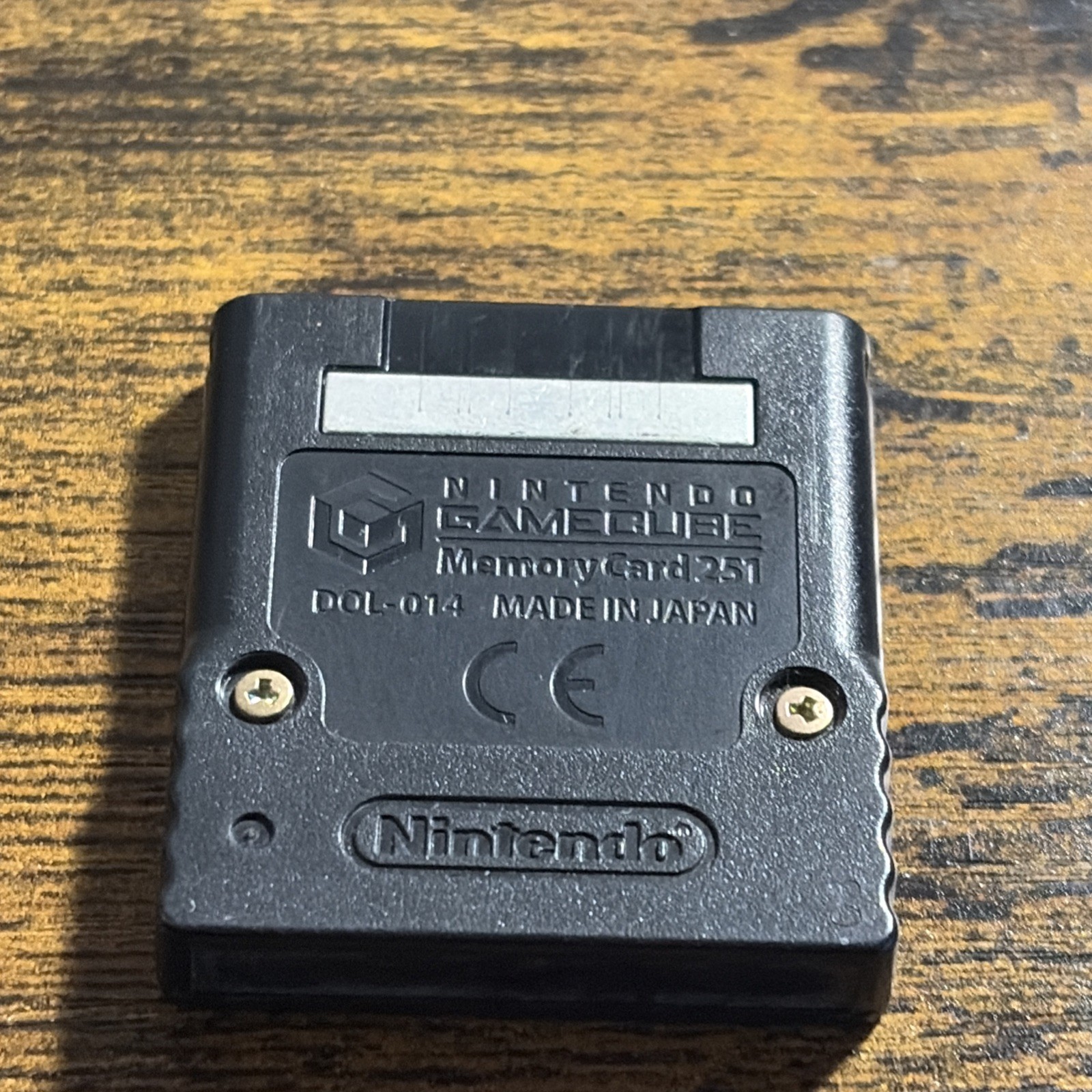 Nintendo Gamecube Memory Card 251 Dol 014 Authentic OEM - Black Tested