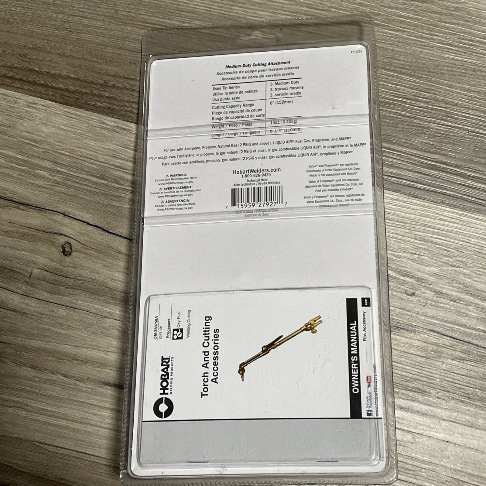 Hobart Medium-duty Cutting Attachment . #770201. New.