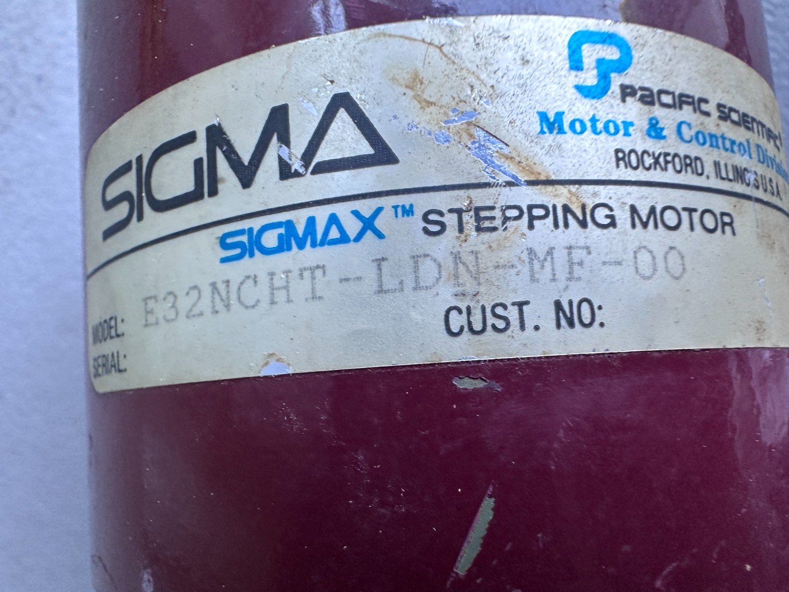 Sigma Sigmax Stepping Motor E32NCHT-LDN-MF-00
