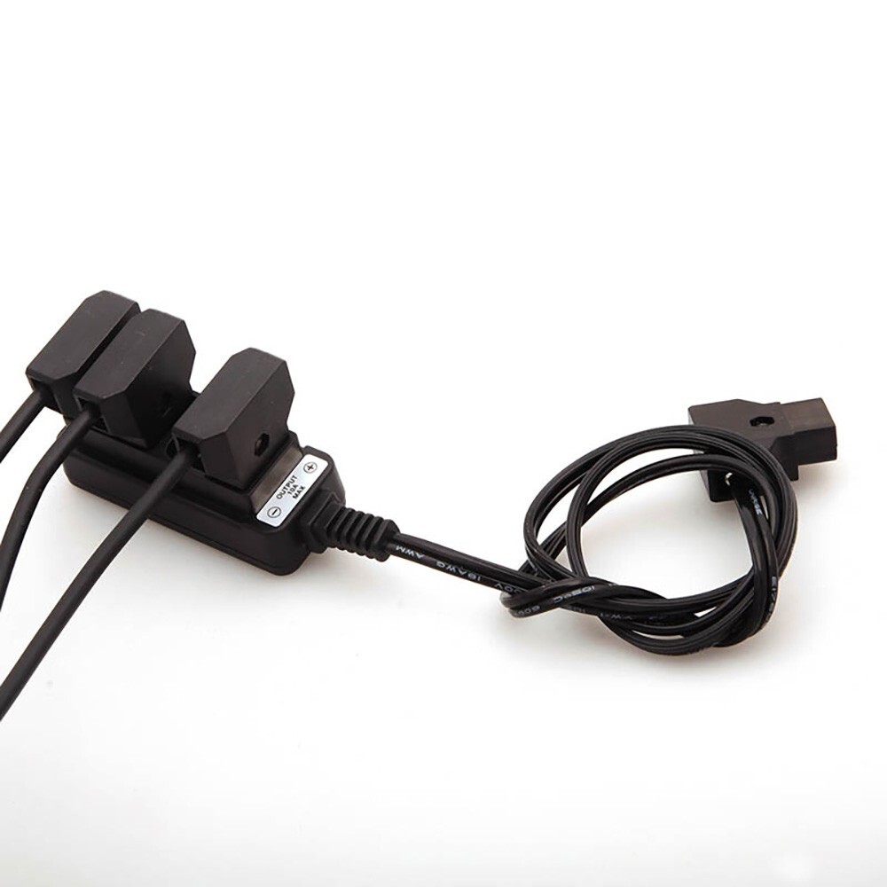 Male D-Tap Power Tap to 4 Female D-Tap P-Tap Hub Adapter Spring Cable for Sony