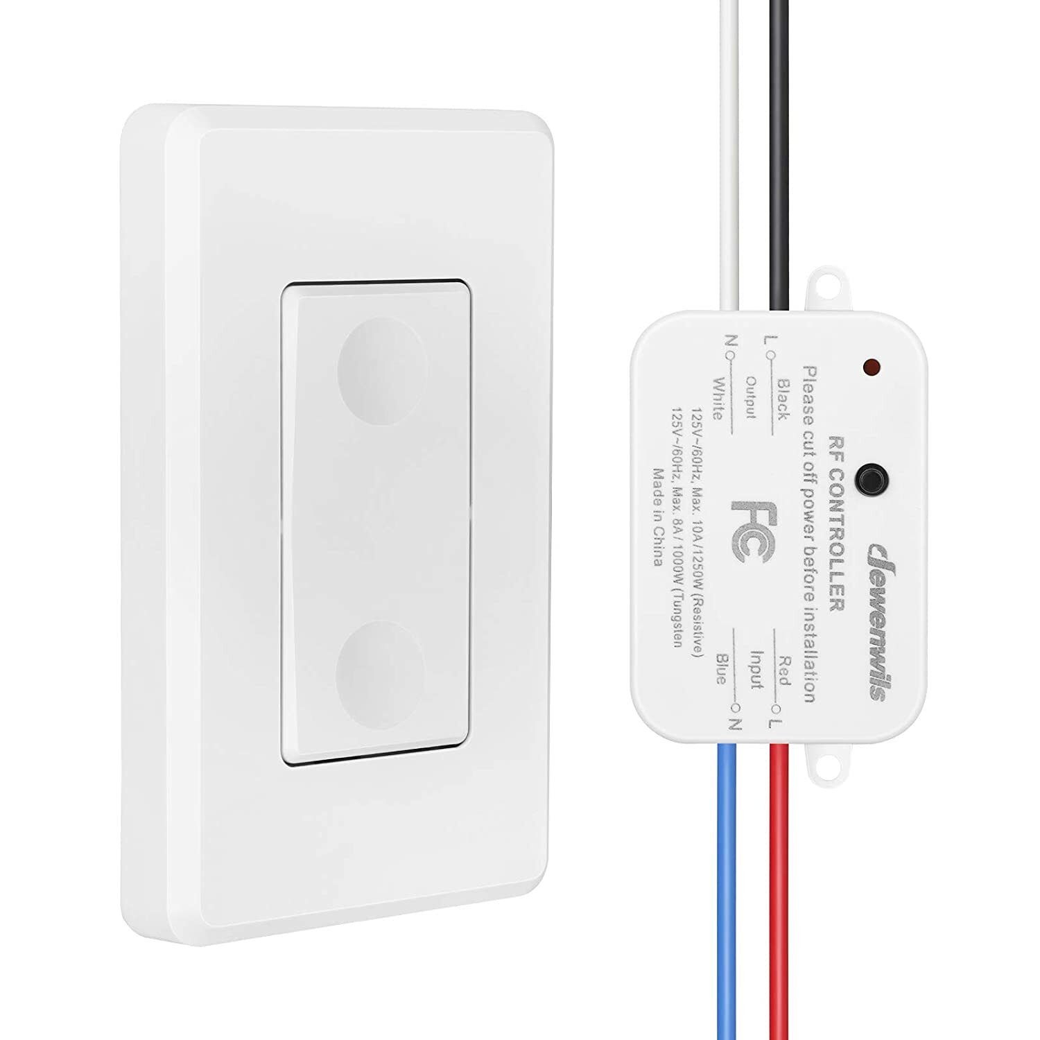 DEWENWILS Wireless Remote Control Wall Light Switch Ceiling Lights Programmable