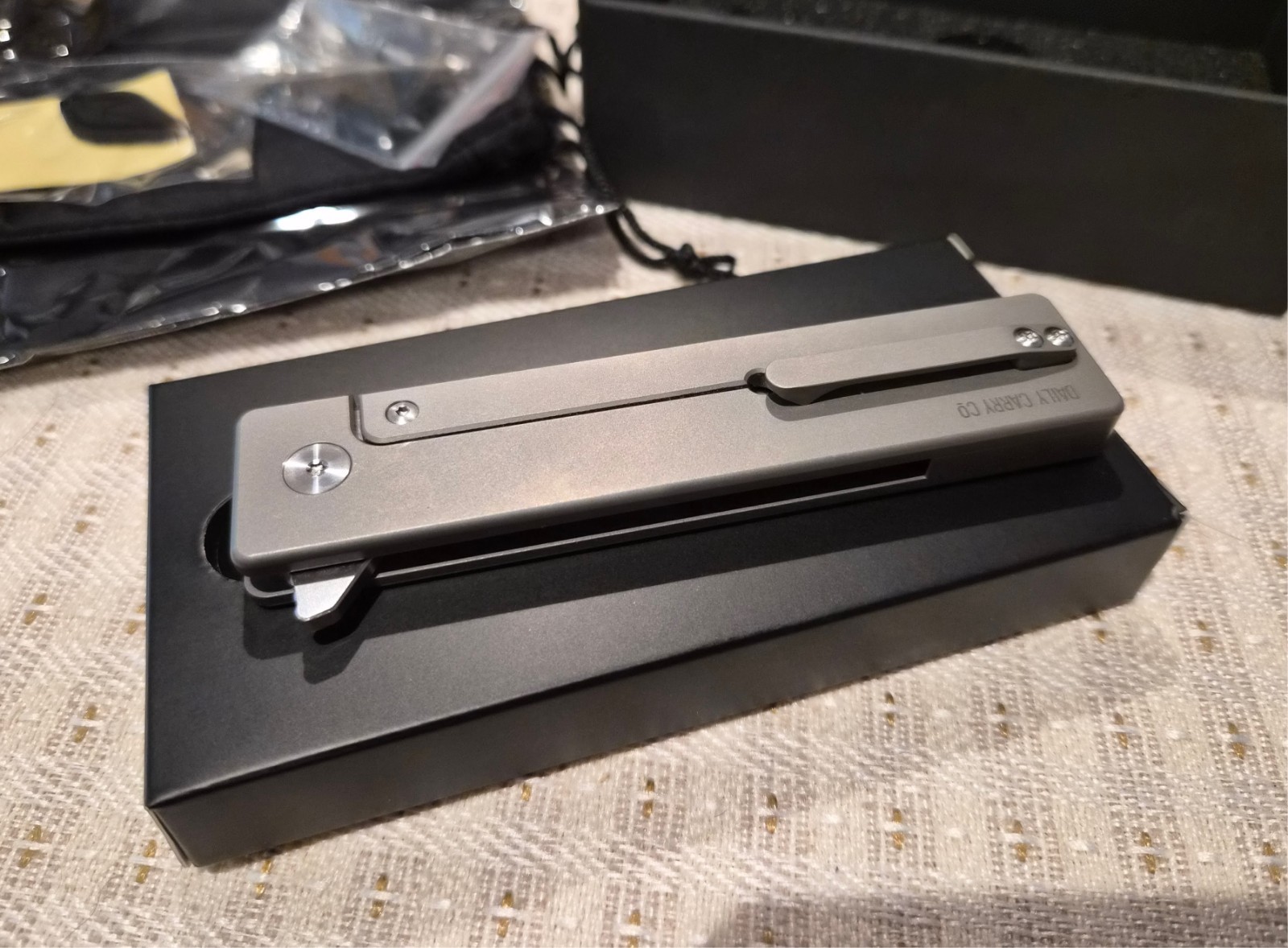 Daily Carry Co. Vanguard Premium Pro - Titanium & M390 EDC Pocket Knife w/ Box