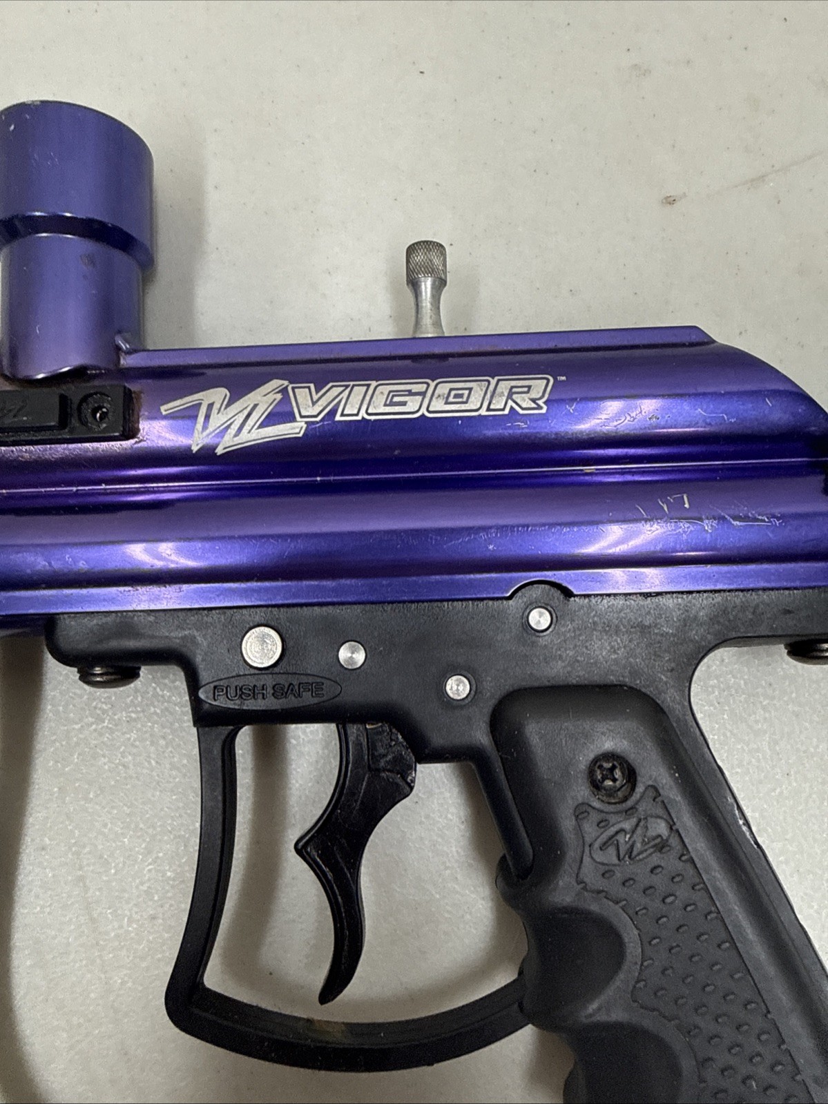 ViewLoader VL Vigor Paintball Gun Purple & Chrome Marker- Xtra Barrel -Untested