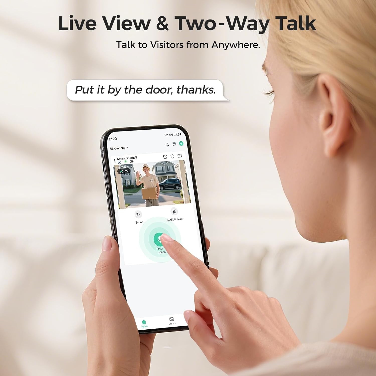 DB4 Ultra HD Wireless Doorbell Camera - Night Vision & Wide Angle View