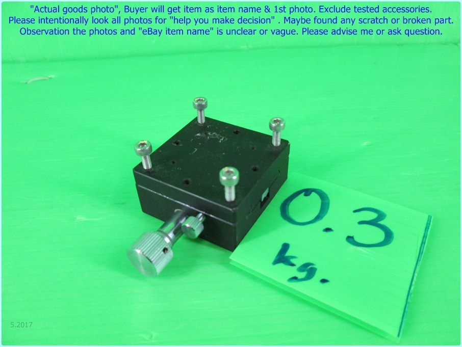 SURUGA SEIKI B05-31, 40ｘ40mm. 1 Axis Linear dovetail stage as photo, sn:0137A.