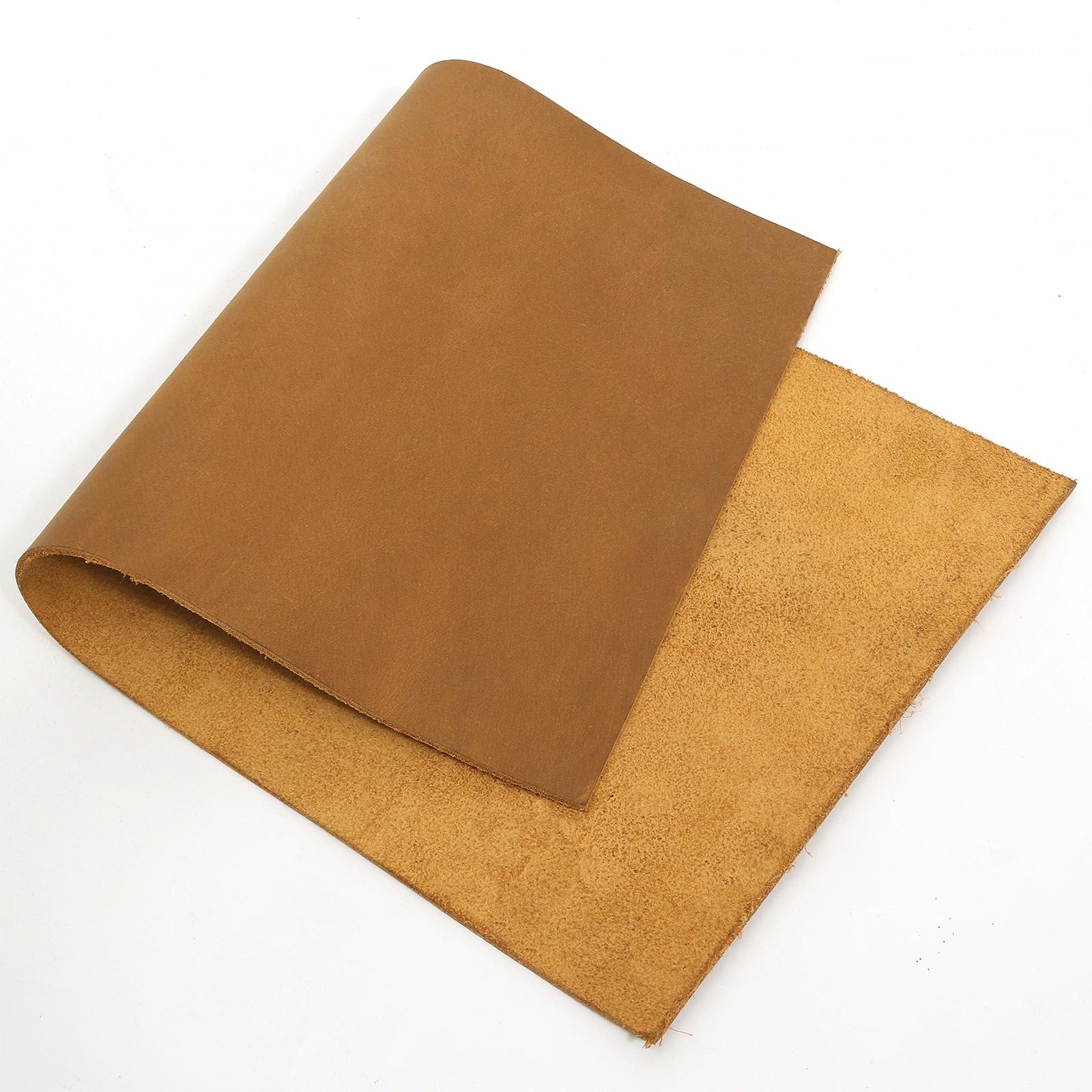6x12 Inch Brown Genuine Leather Sheet 2mm Thick Full Grain Cowhide Tooling