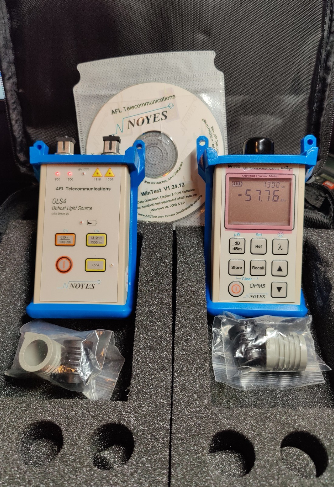 AFL Noyes SMLP5-5 SM MM Fiber Optic Loss Test Set 850/1300/1310/1550 OLS 4 OPM 5