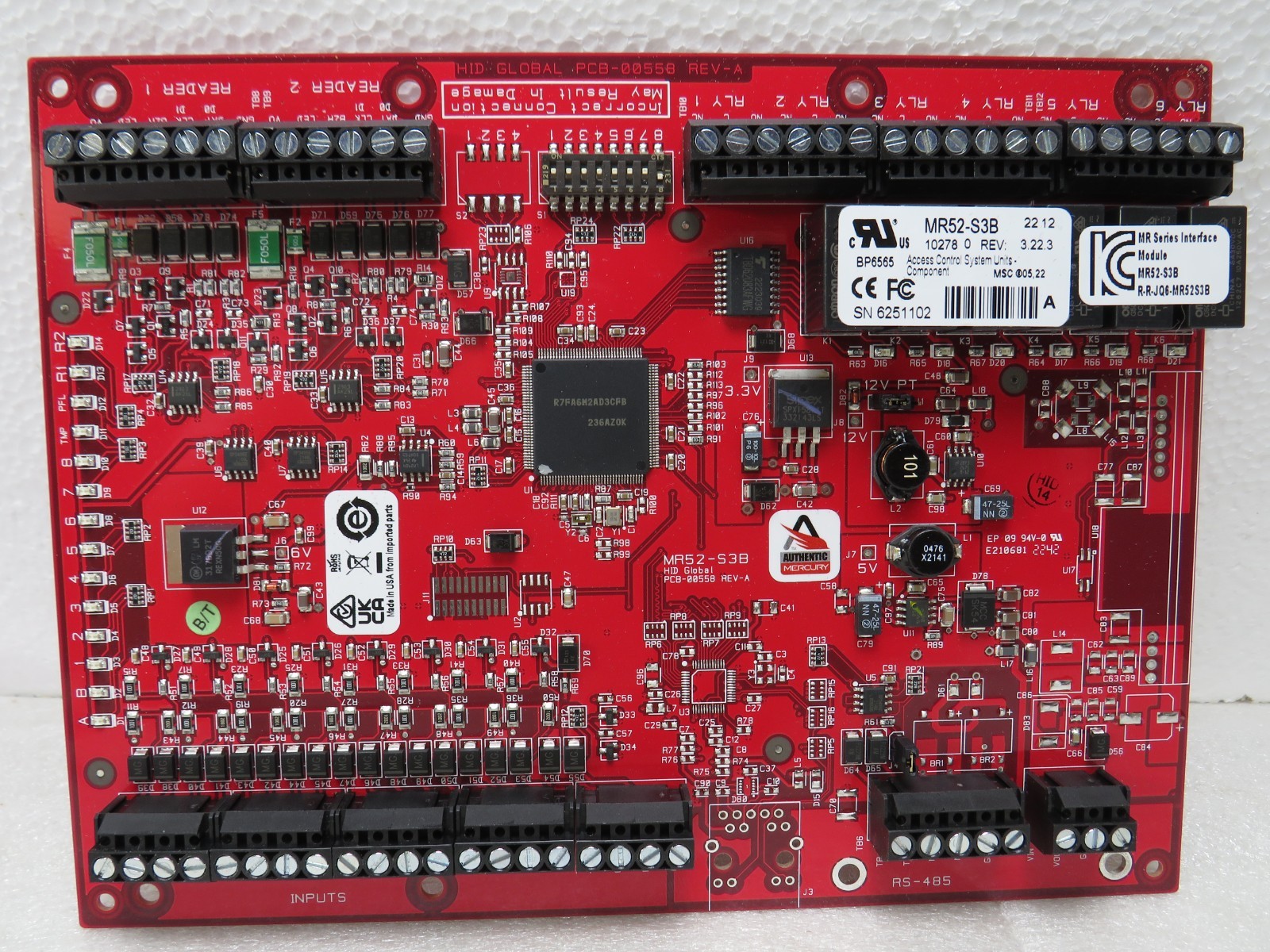 Lenel MR52-S3B Dual-Card Reader Interface Panel [CTKC]