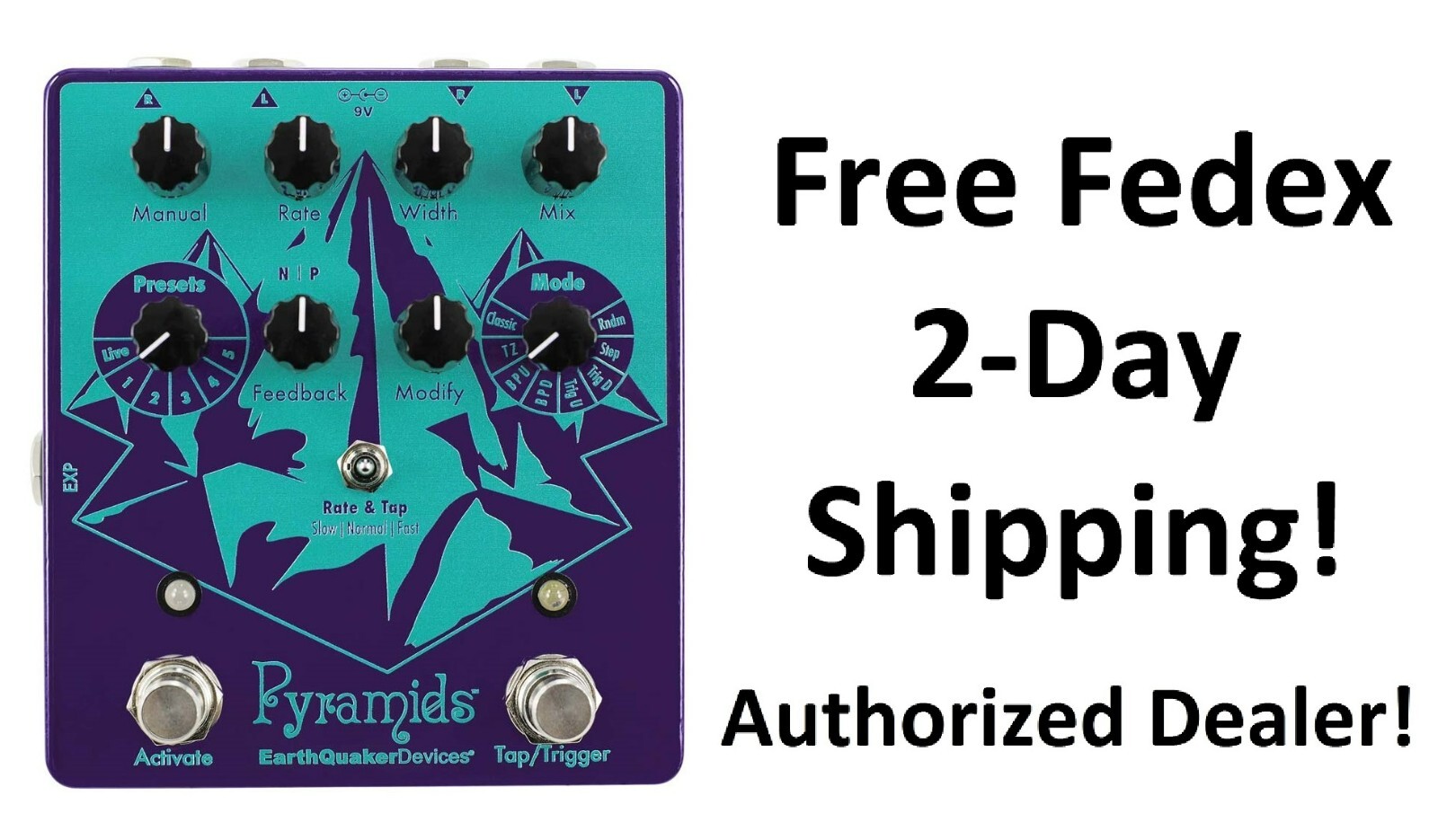 New Earthquaker Devices Pyramids Stereo Flanging Device Guitar Effects Pedal