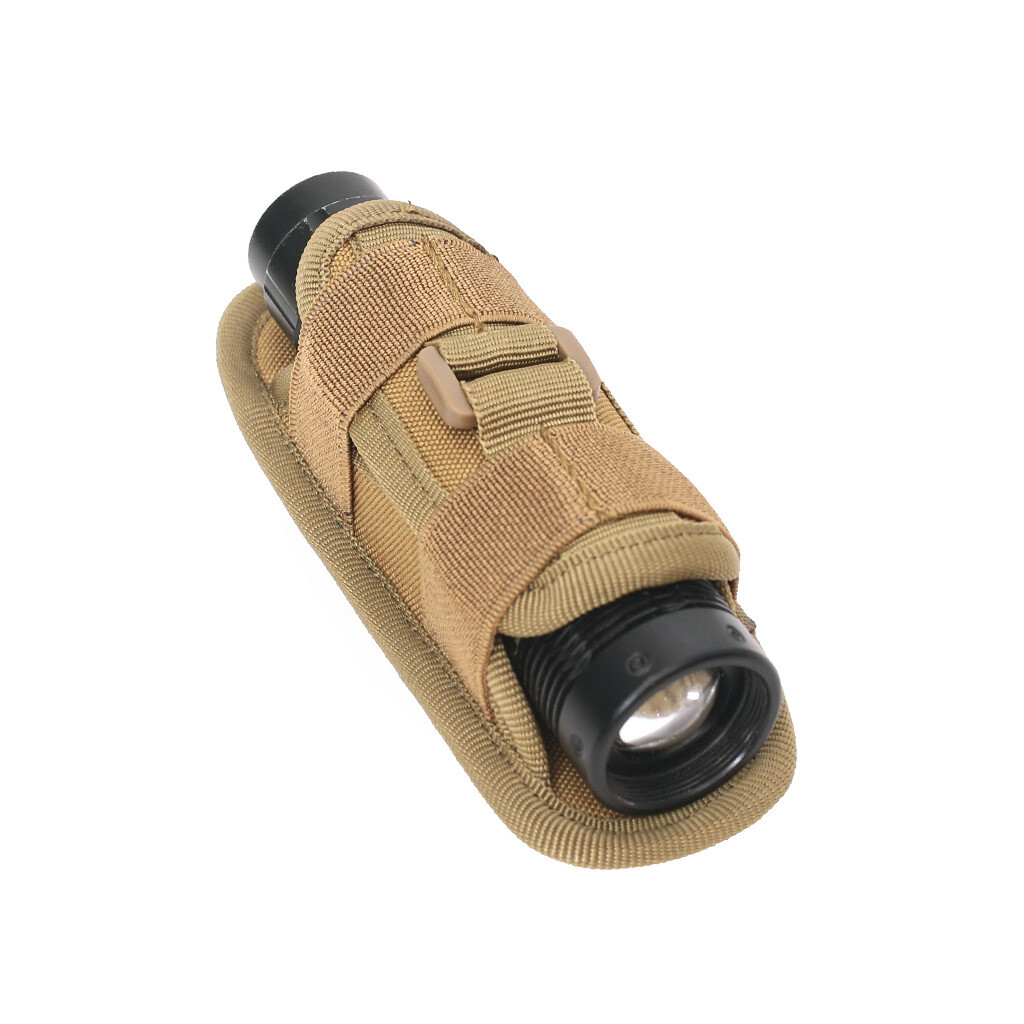 Molle Flashlight Pouch 360 Degrees Rotatable Torch Case Outdoor Belt Holster