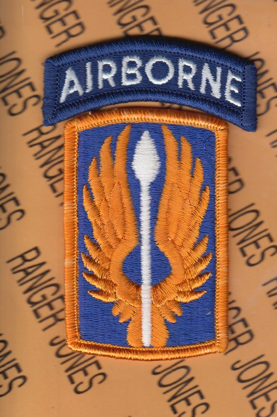 US Army 18th Aviation Brigade Airborne 3.75" dress uniform patch m/e B