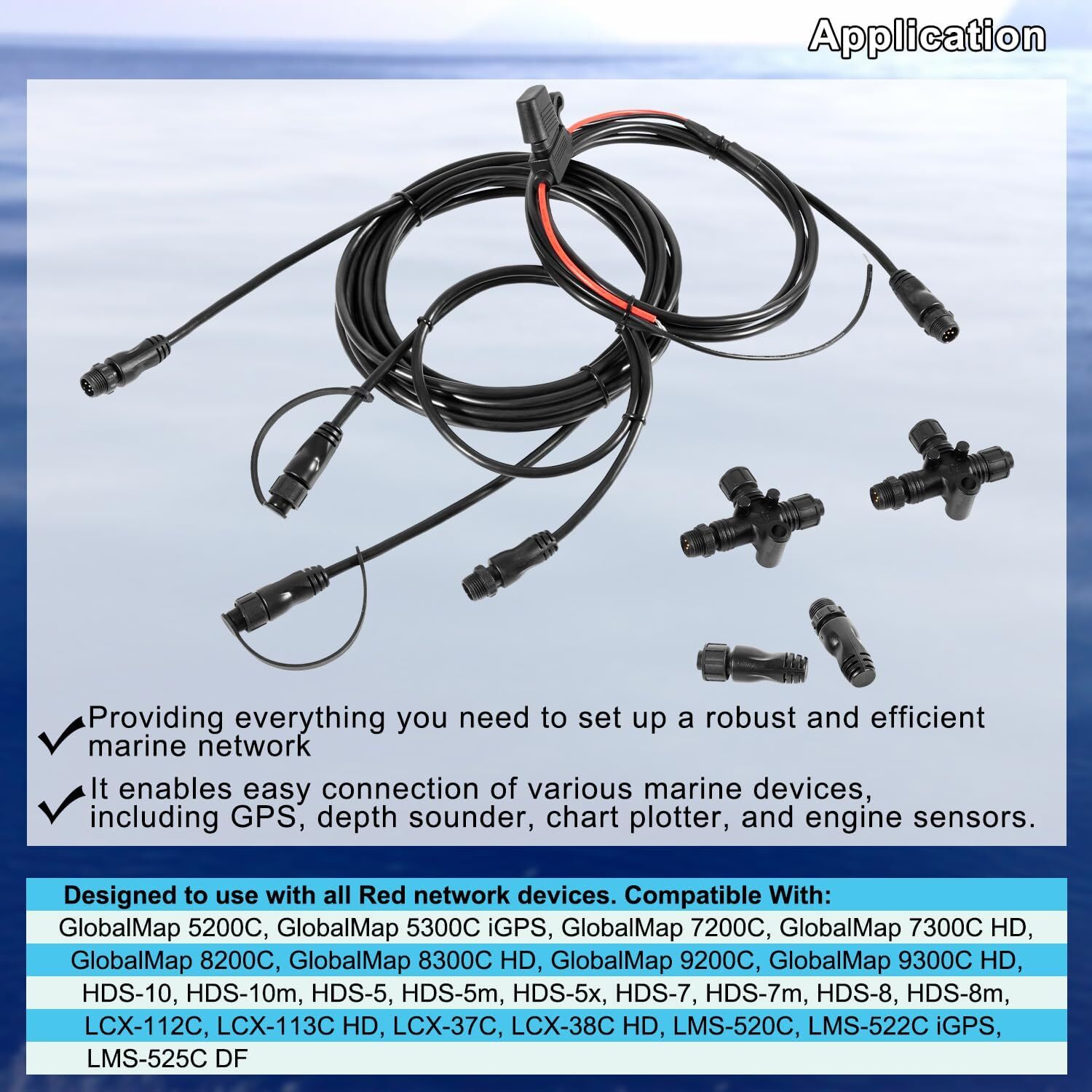124-69 NMEA 2000 Node Terminators Network Starter Kit for Lowrance N2K-Exp-Rd-2