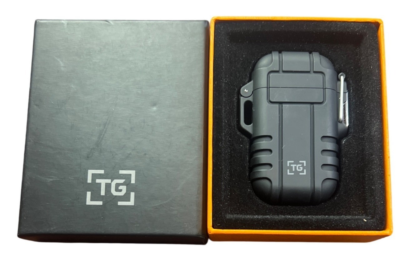 Windproof USB Rechargeable Dual Arc Plasma Lighter With Case