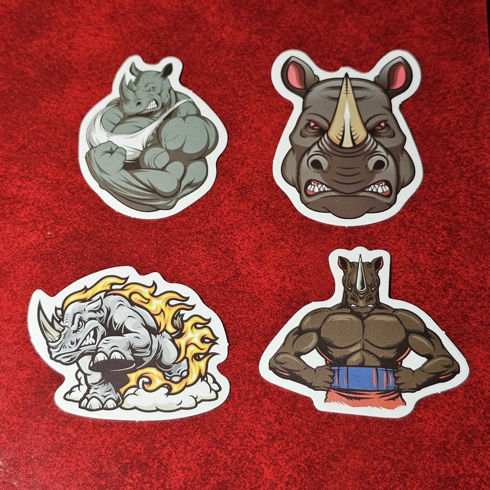 RHINO BODYBUILDING STICKERS LOT S67 LAPTOP DECAL JACKED WEIGHTLIFTING GYM MUSCLE