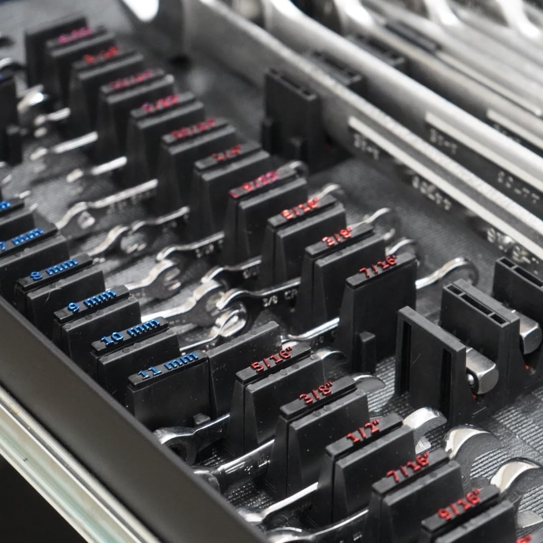 19 Modular Wrench Size Labels 1"–2" – Customizable Inserts for Tool Efficiency