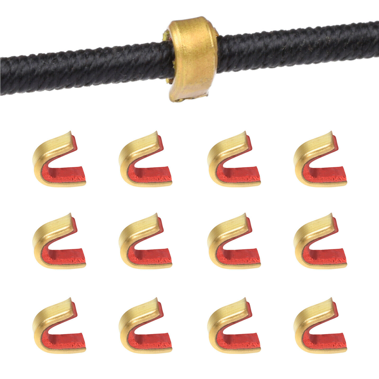 12X Archery Bow String Nocking Points Strings Nock Sets Brass Buckle Clip Knock