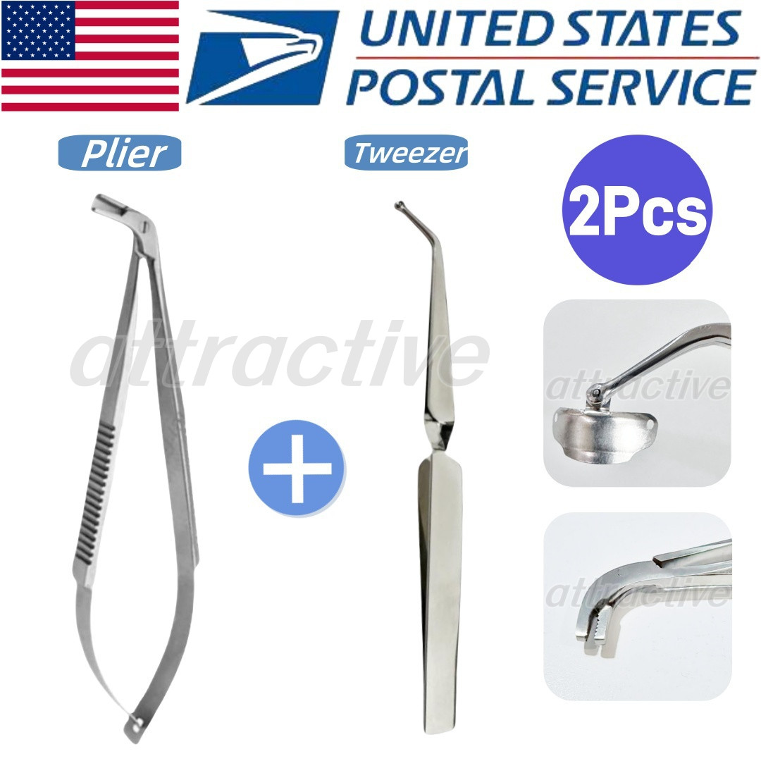 2Pcs Dental Matrix Bands Ring Sectional Matrice Clamp Plier & Tweezers Fits  V3