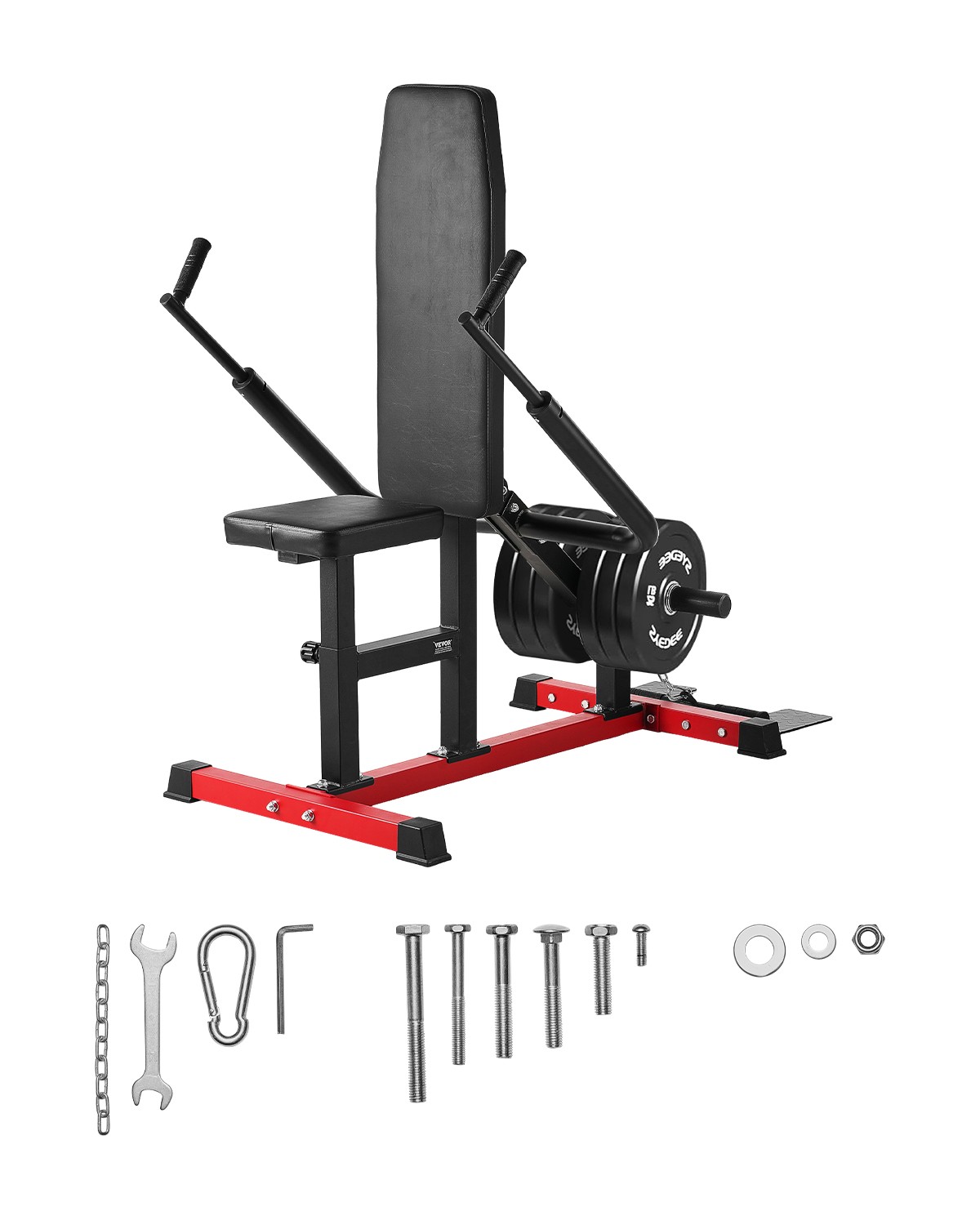 VEVOR Seated Dip Machine Tricep Bicep Press Down Equipment Chest Training Bar