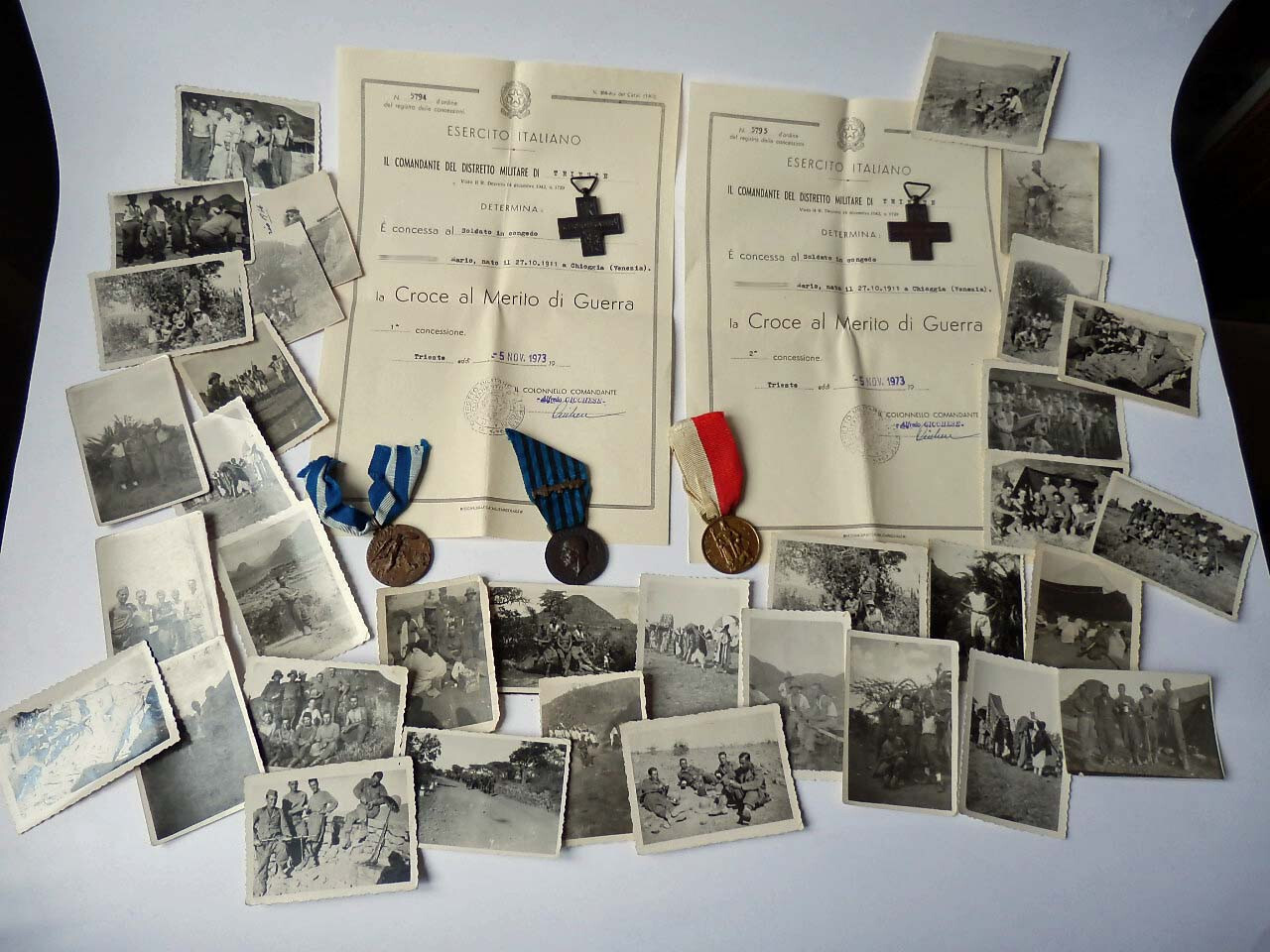 AOI Colonies Ethiopia 1935 1936 Lot 34 PHOTOS 5 MEDALS