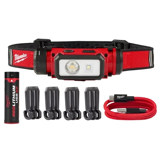 Milwaukee 2163-21 Redlithium USB Hard Hat Headlamp 3.0 AH 600 Lumen