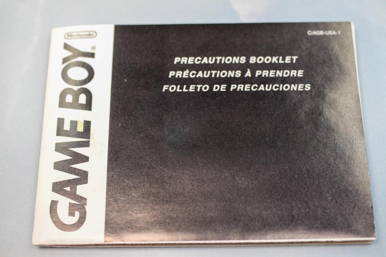 NO GAME-  NINTENDO PRECAUTIONS BOOKLET GAMEBOY SYSTEM  MANUAL ONLY