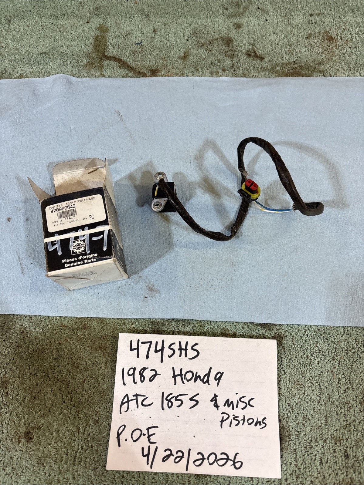 Skidoo Stator Coil Pick Up 420966542 New Nos 474