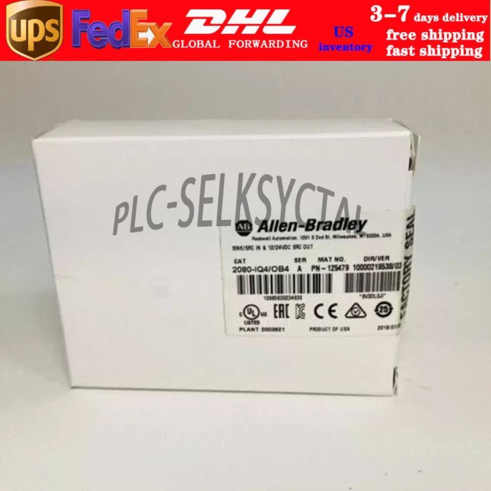 New Allen-Bradley 2080-IQ4OB4 Digital I/O Combo Module 2080IQ4OB4