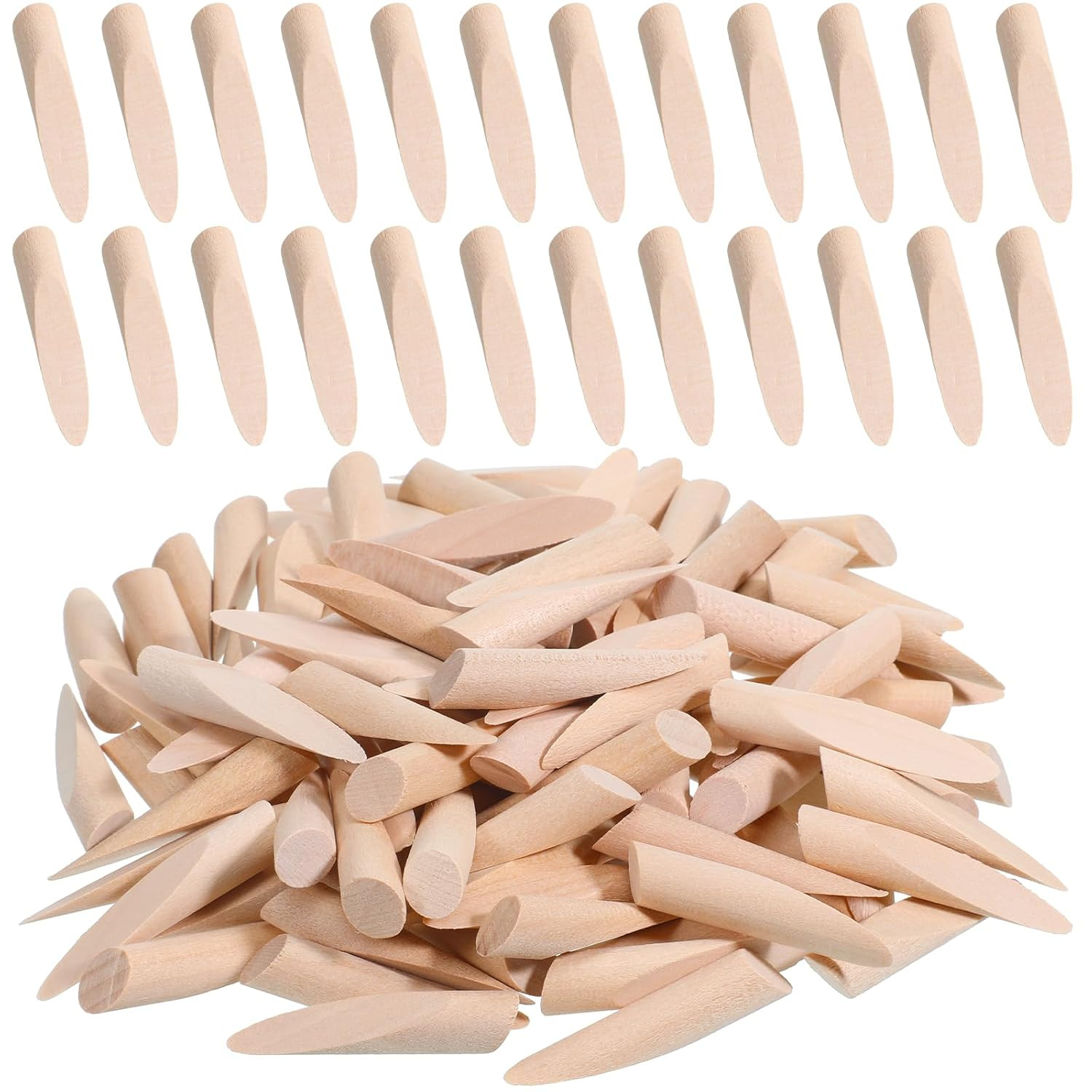 100PCS Solid Wood Pocket Hole Plugs, 3/8 Inch Pine Wood Plugs Pocket Screw Jig W