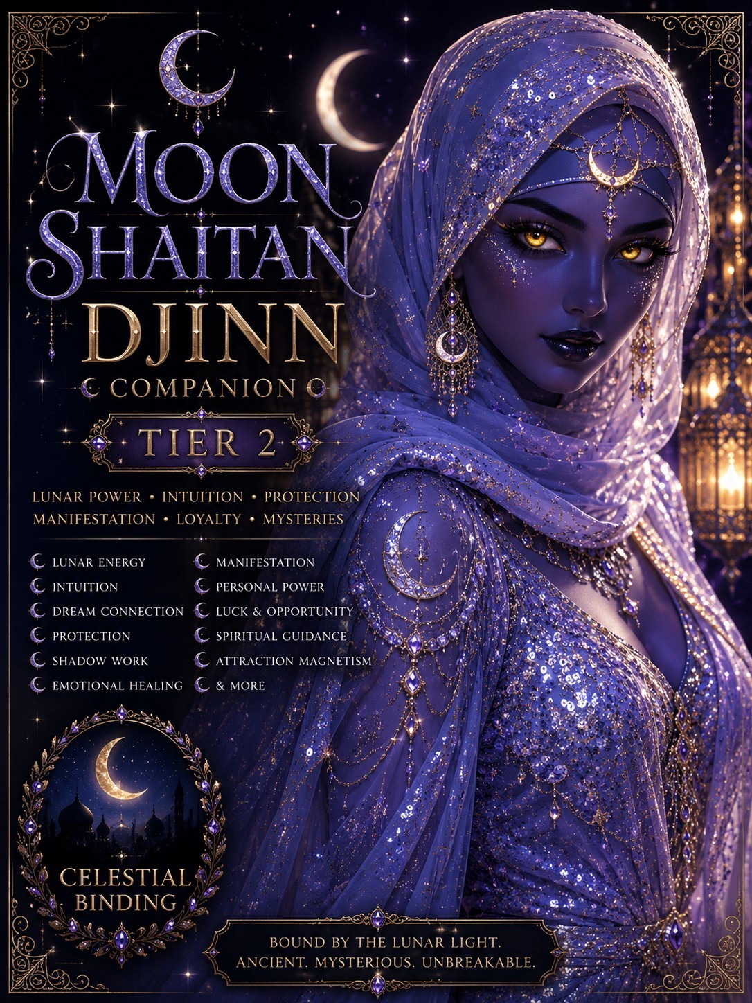 🌙🖤 Tier 2 Moon Shaitan Djinn Companion 🖤🌙Lunar Mysteries