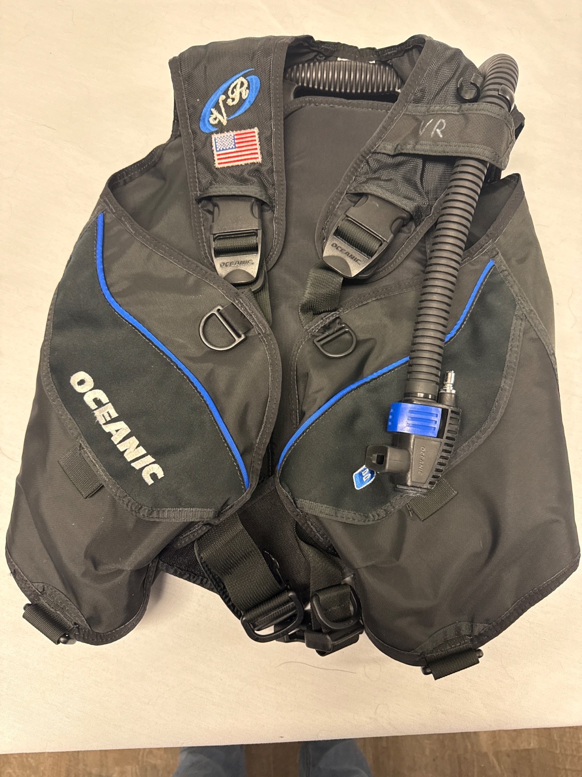 Oceanic Baja BCD jacket-style, size S/M black, Blue, 0378