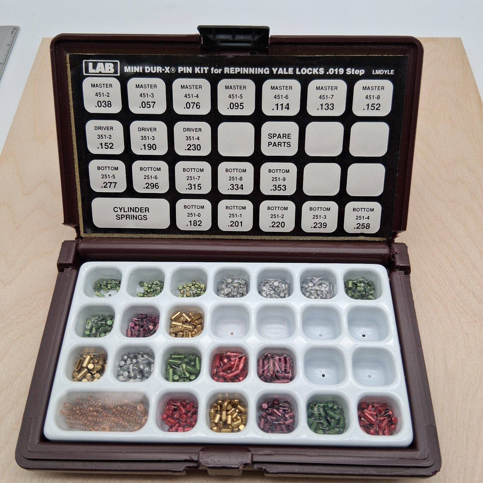 LAB LMDYLE Yale  .019 MINI DUR-X Lock Pinning Kit Unused A4