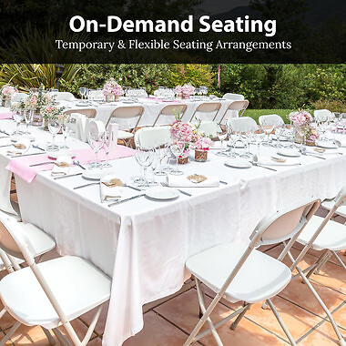 9 Pcs Plastic Folding Chairs Stackable Wedding Party Camping Dining Seats Home