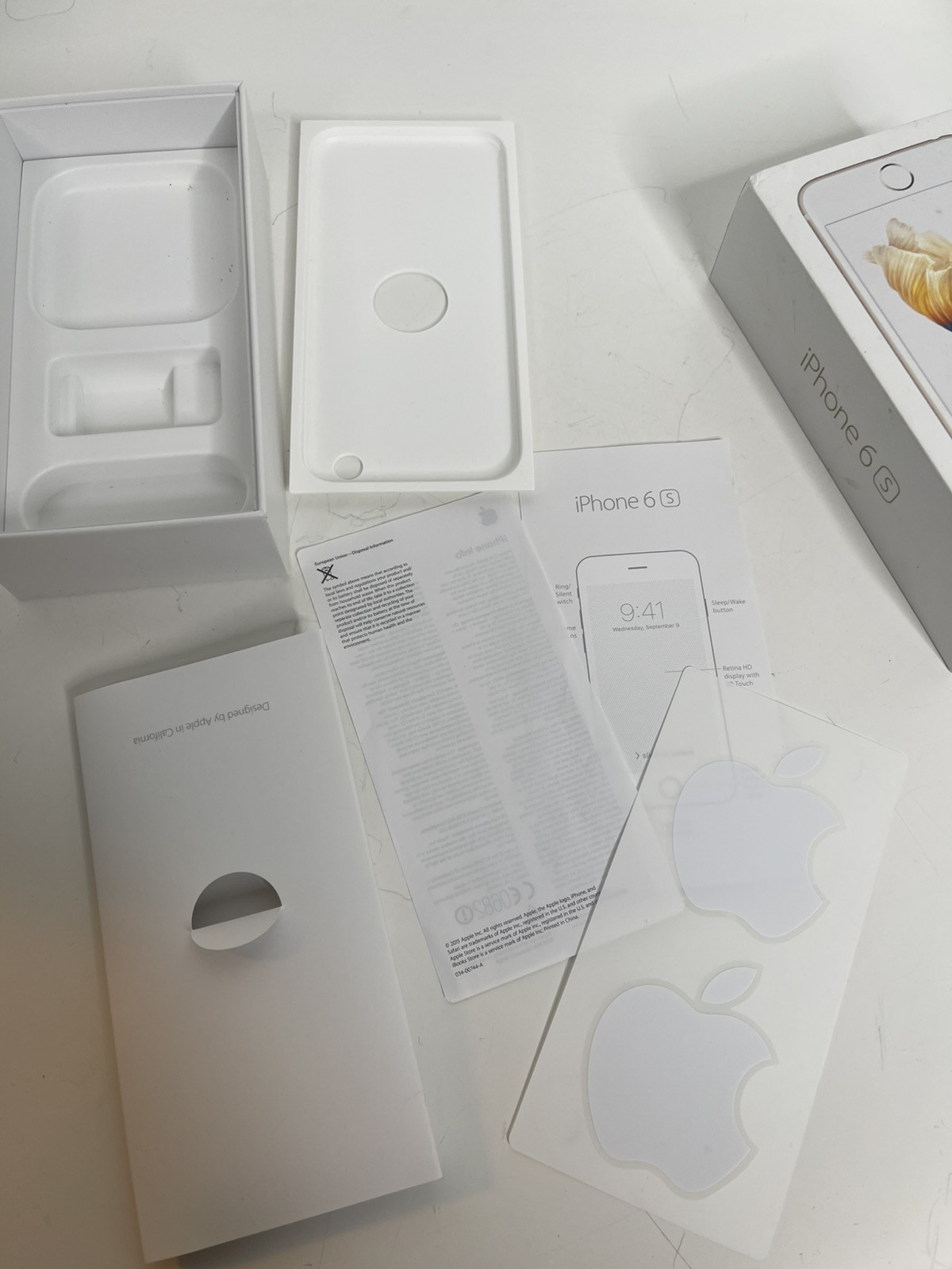 Genuine Apple iPhone 6 S Gold 64GB BOX ONLY stickers