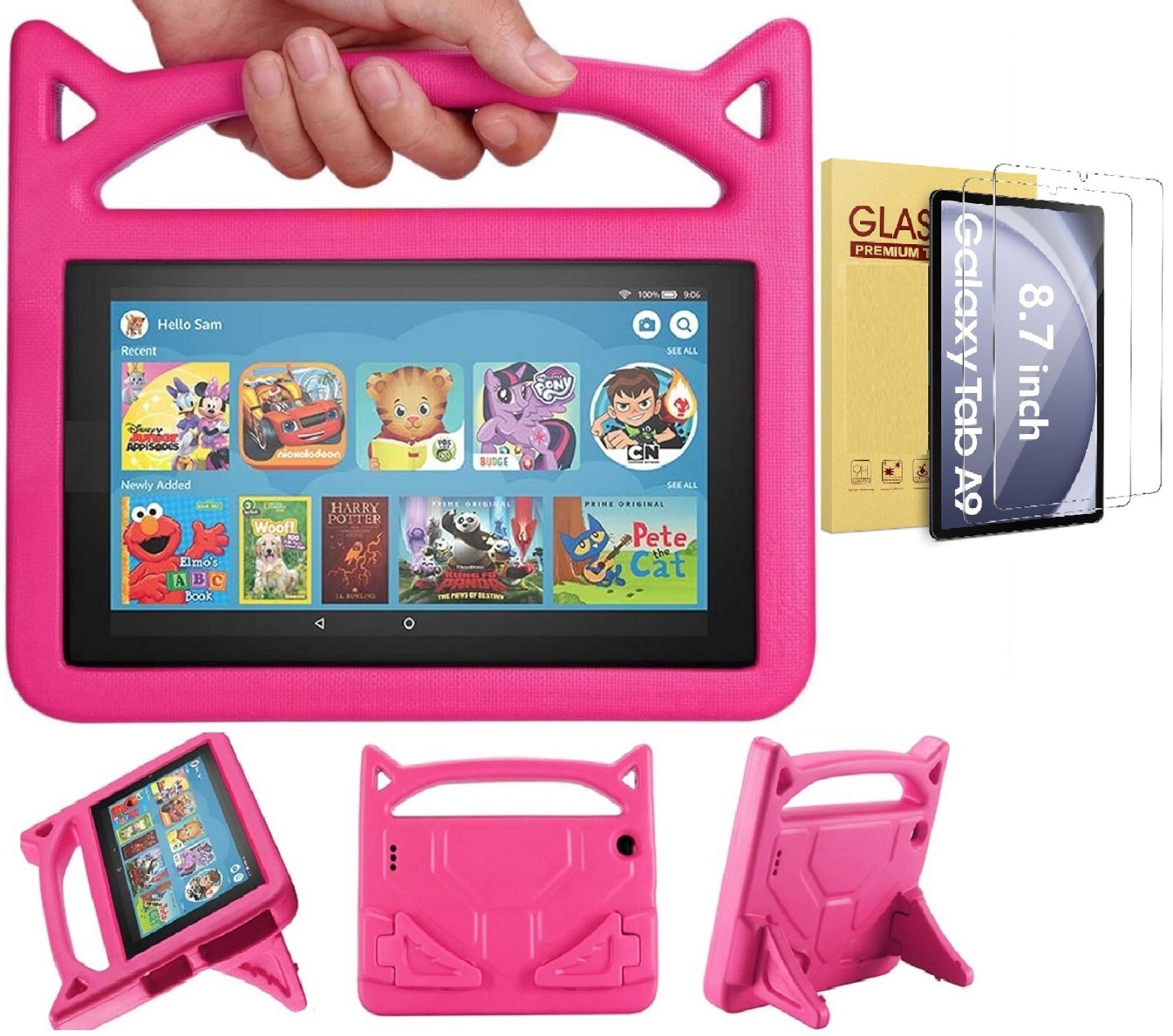 Kids Case For Samsung Galaxy Tab A9/11 (8.7") SM-X110/115/117/ Screen Protector