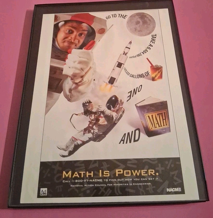 Sinbad Comedian Math Is Power NACME Framed Print Ad 1996 8.5X11