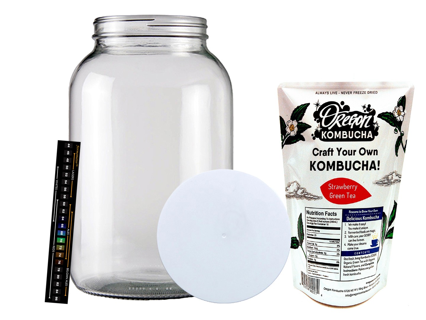 Kombucha Starter Set - Strawberry Green Tea