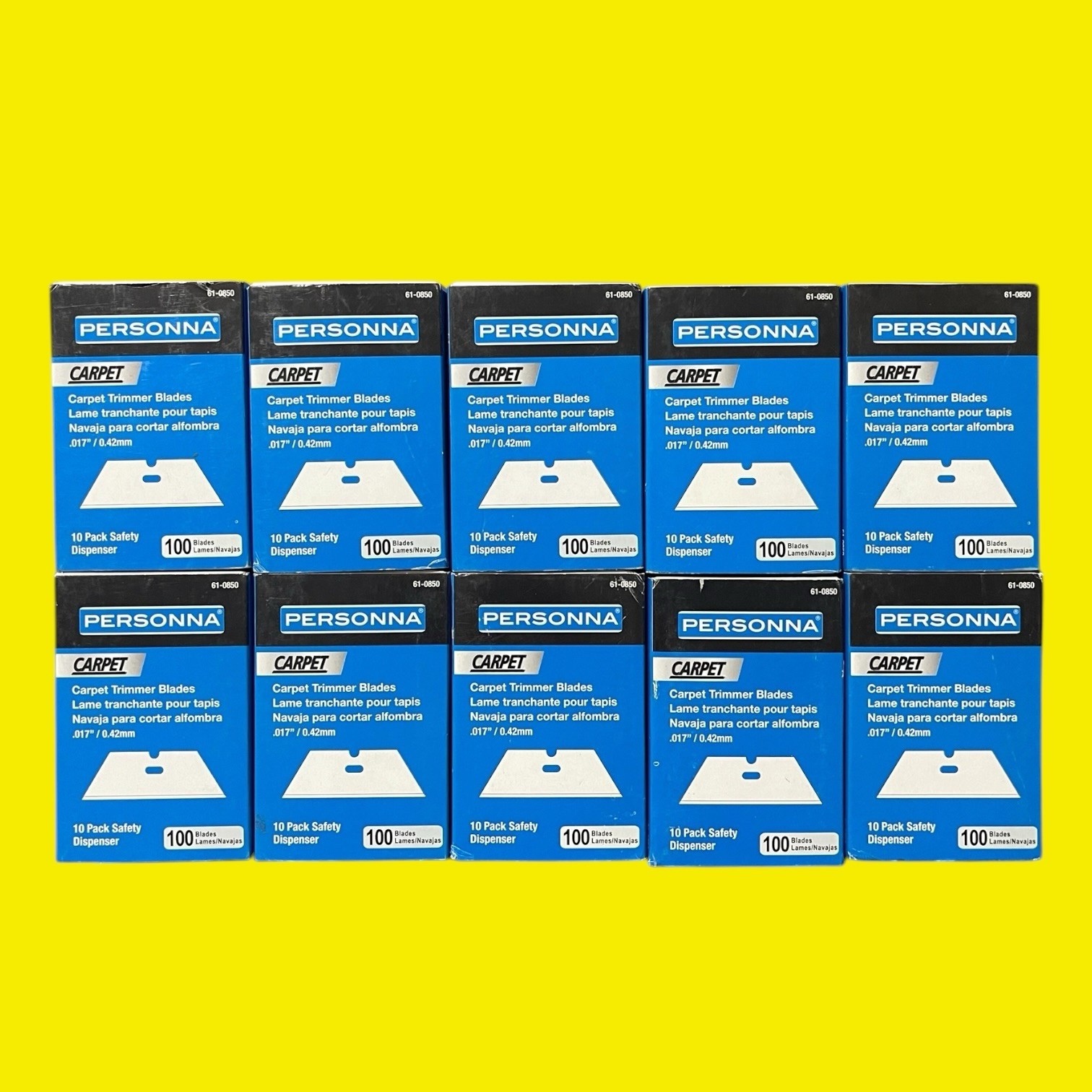 Personna 3/4” Carbon Steel Carpet Trimmer Blades (1000 Blades) S7