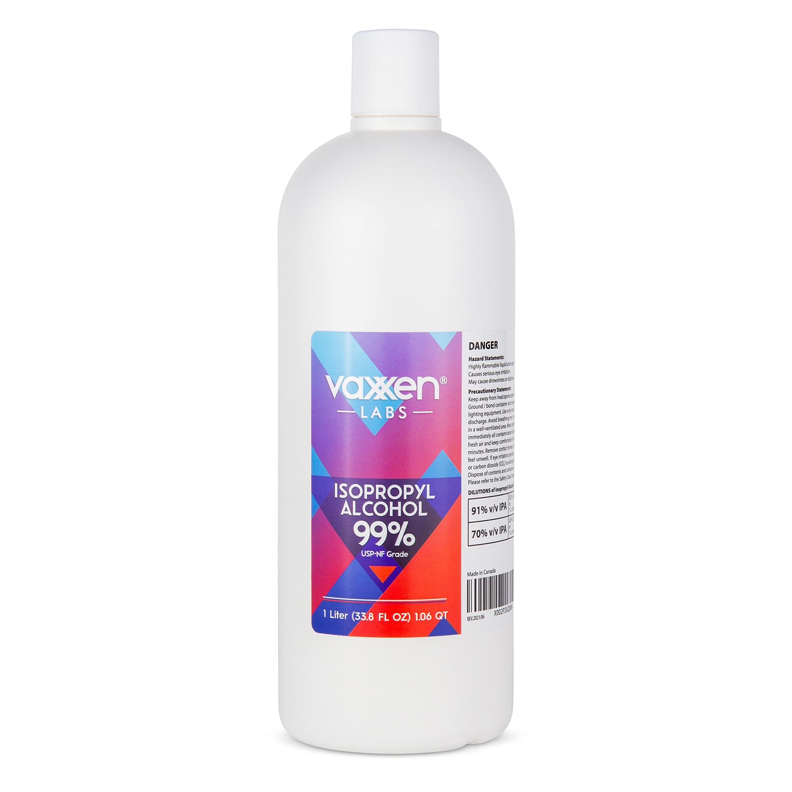 Isopropyl Alcohol 99% (IPA) Made in USA - USP-NF Grade - 99 Percent 1 Liter