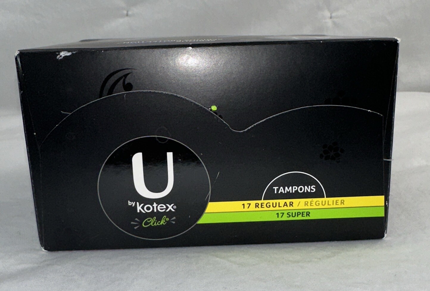 U by KOTEX Sleek • 34 UNSCENTED TAMPONS ( 17 REGULAR/ 17 SUPER )