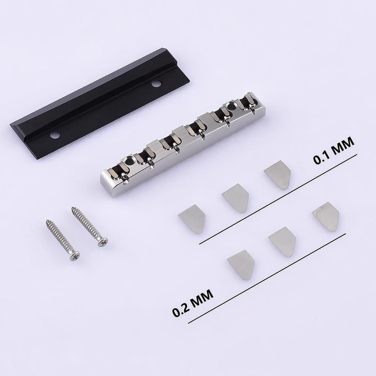 Stainless Steel Guitar Nut 6 Shims Replacement Part