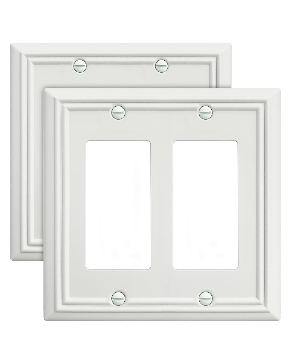 ZILLSEA Double Decorator Wall Plates for Dimmer Switch, GFCI Outlet and