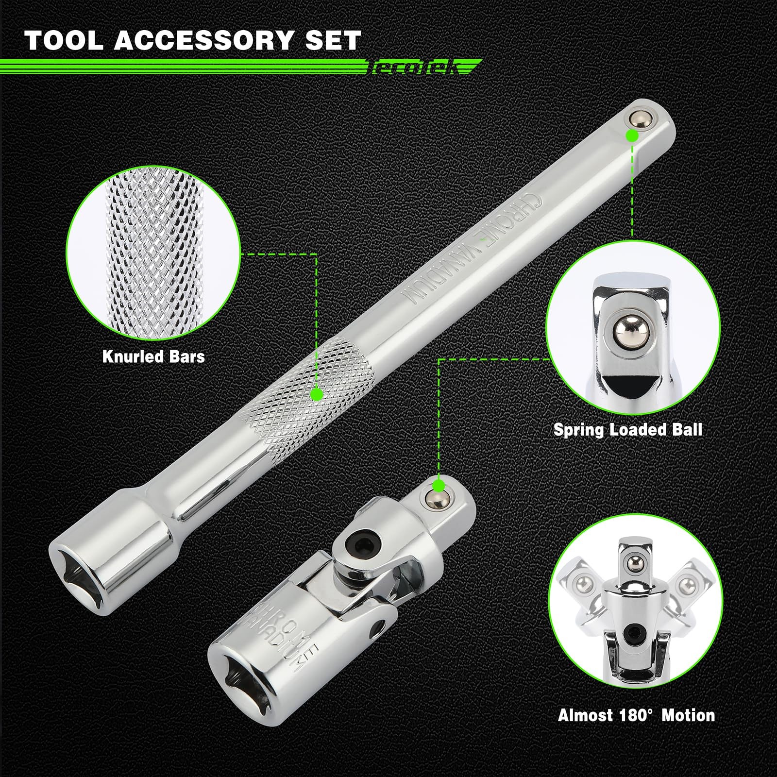 11Piece Spark Plug Socket Set with Ratchet, Gap Tool, Extensions & Sockets